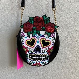 Perfect for Halloween! Patent leather sugar skull